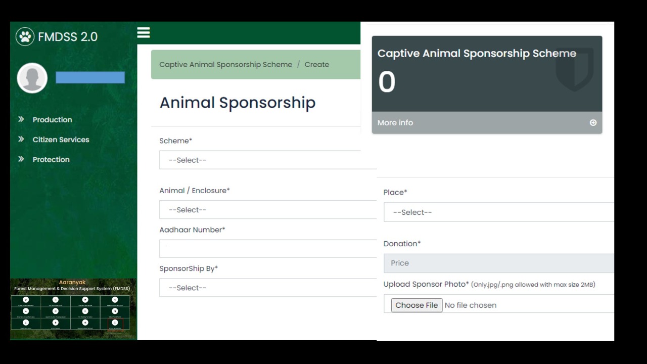 Captive Animal Sponsorship Scheme